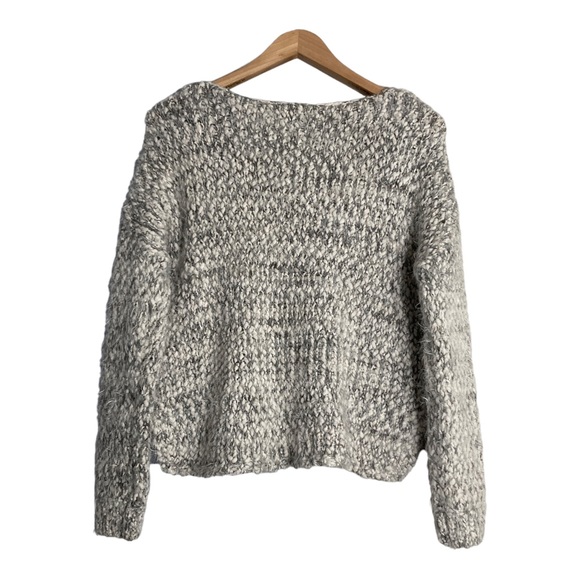 ASTR SWEATER ROUND NECK CROP TOP WOMEN GRAY SIZE XS - Picture 2 of 13